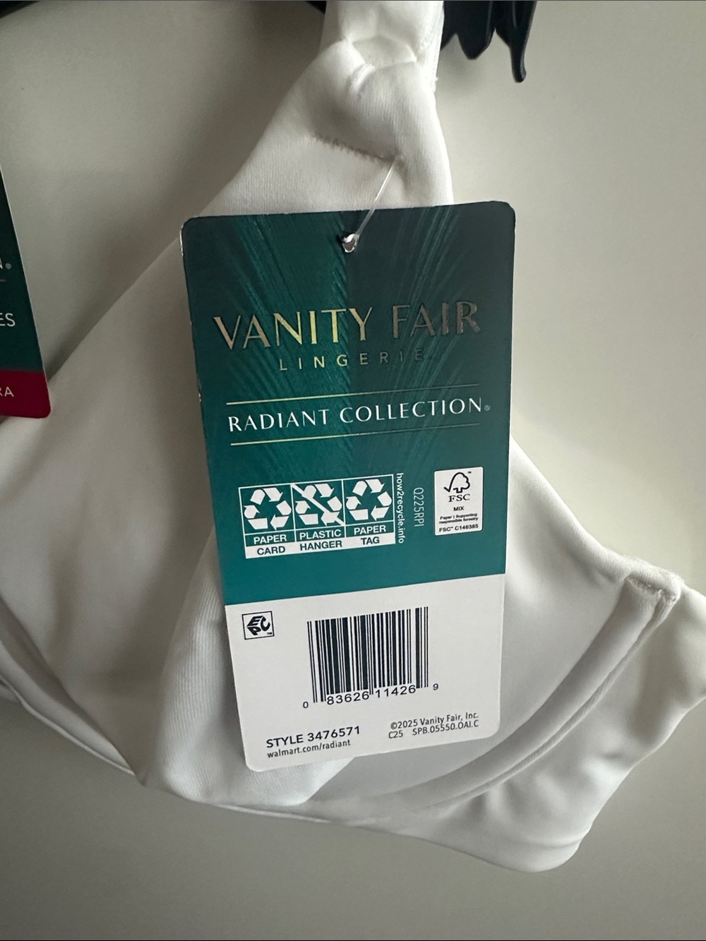 Vanity Fair Radiant Women's Underwire Bra - 2-Ply Back and Side Smoothing 40C - Picture 9 of 13